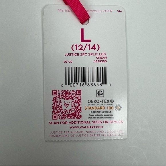 NWT JUSTICE Girl’s 2-Piece Pajamas Sz Large (12/14) Multi Colors Long Sleeves - Picture 6 of 14